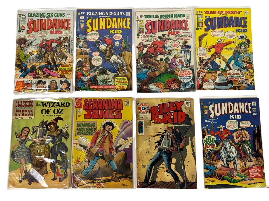 Vintage Comics Books: The Sundance Kids, The Wizard Of Oz, Geronimo Jones, Billy The Kid, The Sundance Kid [Photo 1]