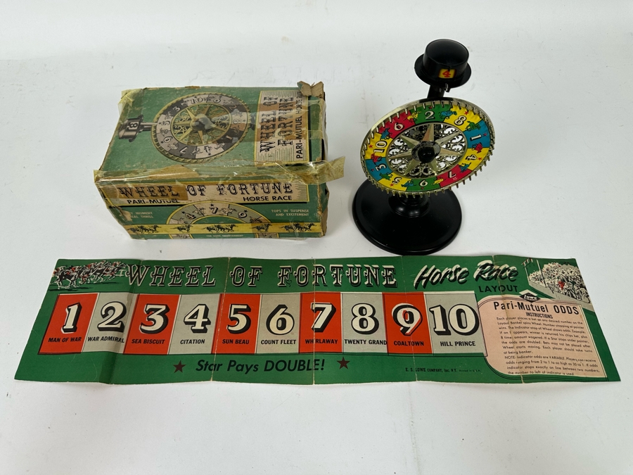 Vintage Wheel Of Fortune Horse Race Pari-Mutuel Game By Lowe [Photo 5]
