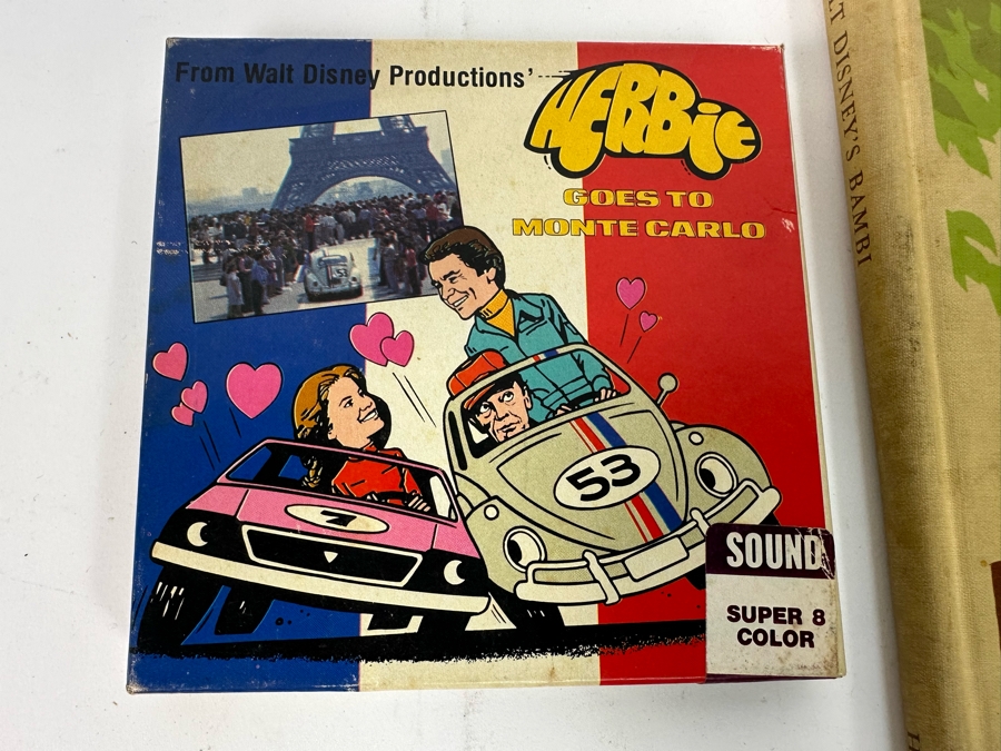 Vintage 1944 Walt Disney Productions Bambii Book And Walt Disney Home Movies Herbie Goes To Monte Carlo Super 8 Color With Sound [Photo 3]