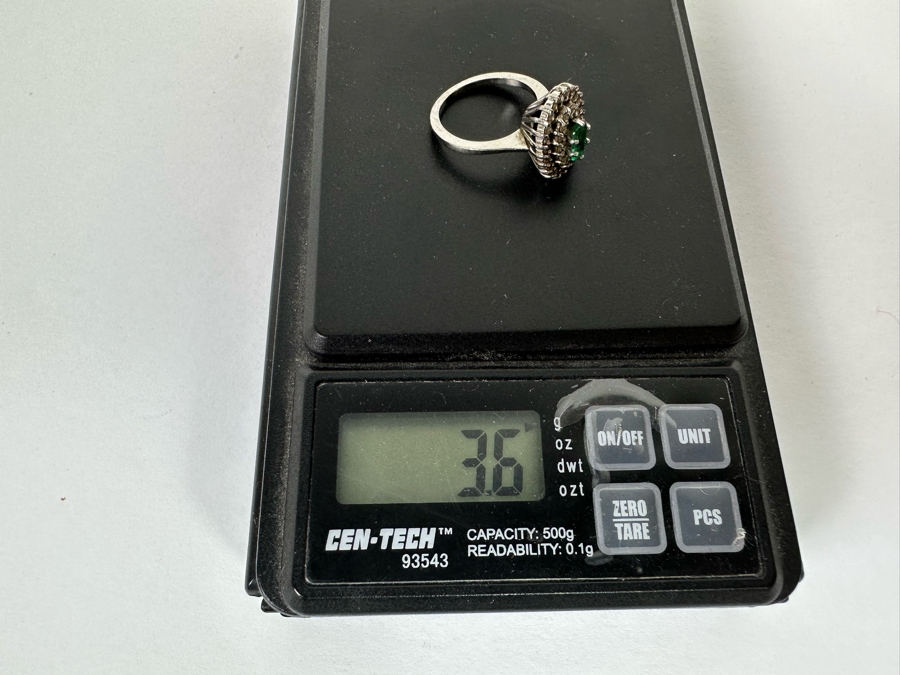 14K Gold Emerald & Diamond Ring 1/4 ct Emerald & 1/3 cttw Diamond S. I-J 3.6g Fair Market Value $350 Retail $1,050 [Photo 17]