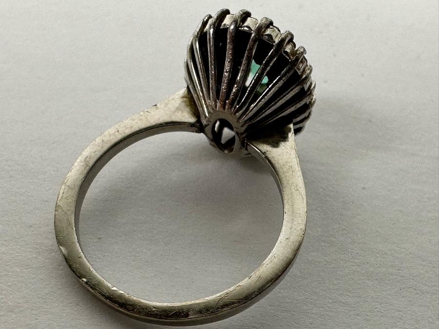 14K Gold Emerald & Diamond Ring 1/4 ct Emerald & 1/3 cttw Diamond S. I-J 3.6g Fair Market Value $350 Retail $1,050 [Photo 15]