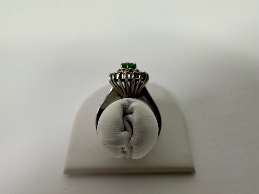 14K Gold Emerald & Diamond Ring 1/4 ct Emerald & 1/3 cttw Diamond S. I-J 3.6g Fair Market Value $350 Retail $1,050 [Photo 11]