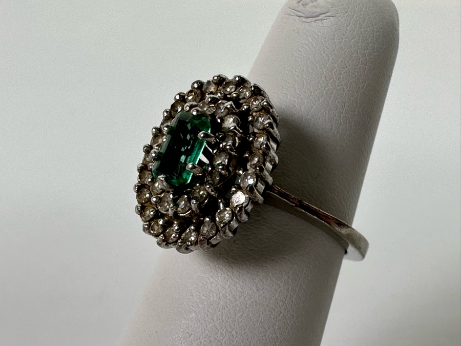 14K Gold Emerald & Diamond Ring 1/4 ct Emerald & 1/3 cttw Diamond S. I-J 3.6g Fair Market Value $350 Retail $1,050 [Photo 13]
