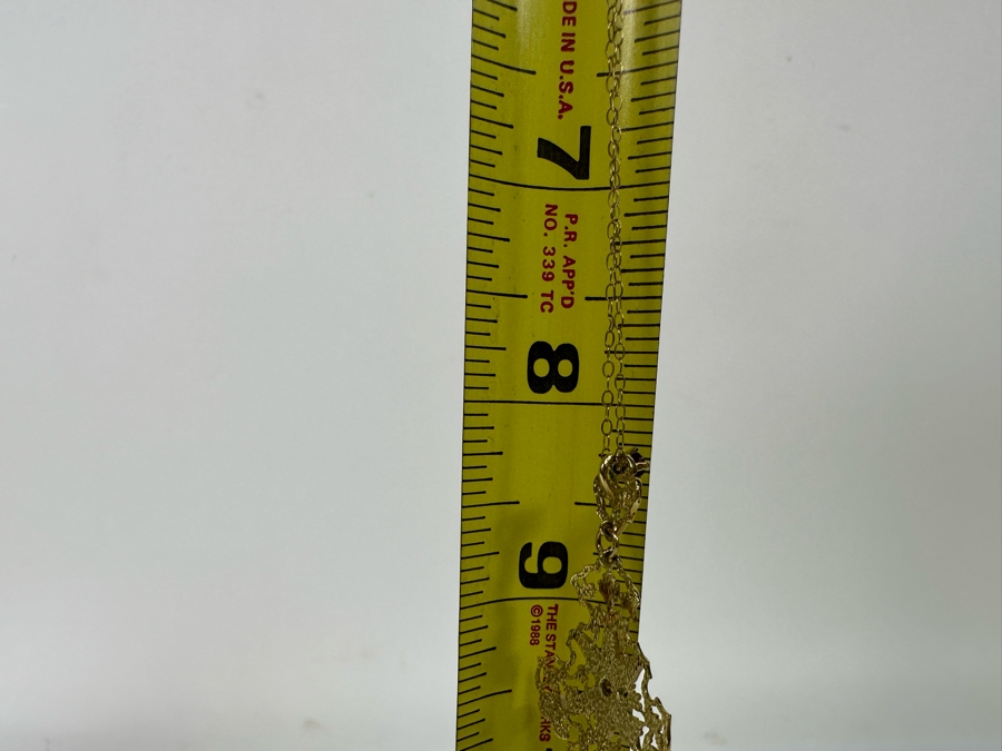 14K Gold Garnet, Citrine, Pearl & Enamel Pendant With 9K Gold 17' Chain Necklace 3.3g [Photo 16]