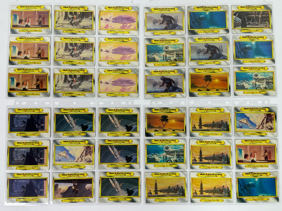 Vintage 1980 Star Wars The Empire Strikes Back Trading Cards, 36 Cards All In Plastic Sleeves - See Photos [Photo 1]