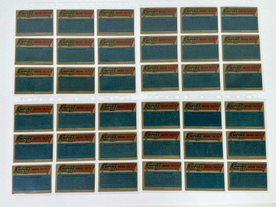 Vintage 1980 Star Wars The Empire Strikes Back Trading Cards, 36 Cards All In Plastic Sleeves - See Photos [Photo 13]