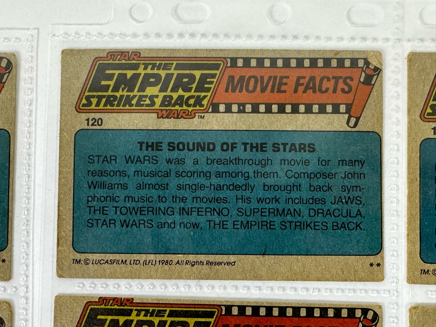 Vintage 1980 Star Wars The Empire Strikes Back Trading Cards, 36 Cards All In Plastic Sleeves - See Photos [Photo 14]