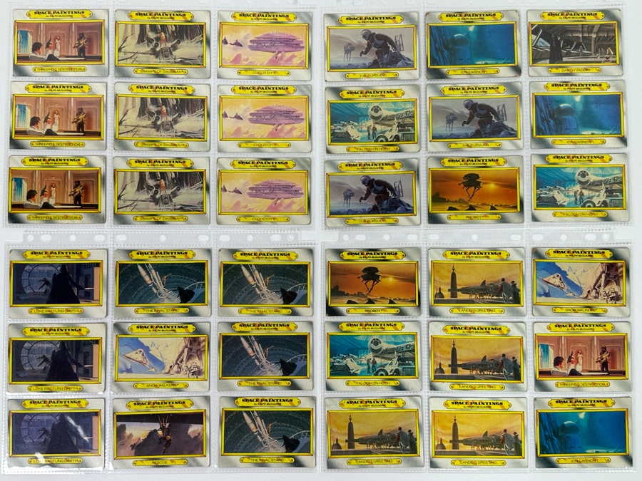 Vintage 1980 Star Wars The Empire Strikes Back Trading Cards, 36 Cards All In Plastic Sleeves - See Photos [Photo 2]
