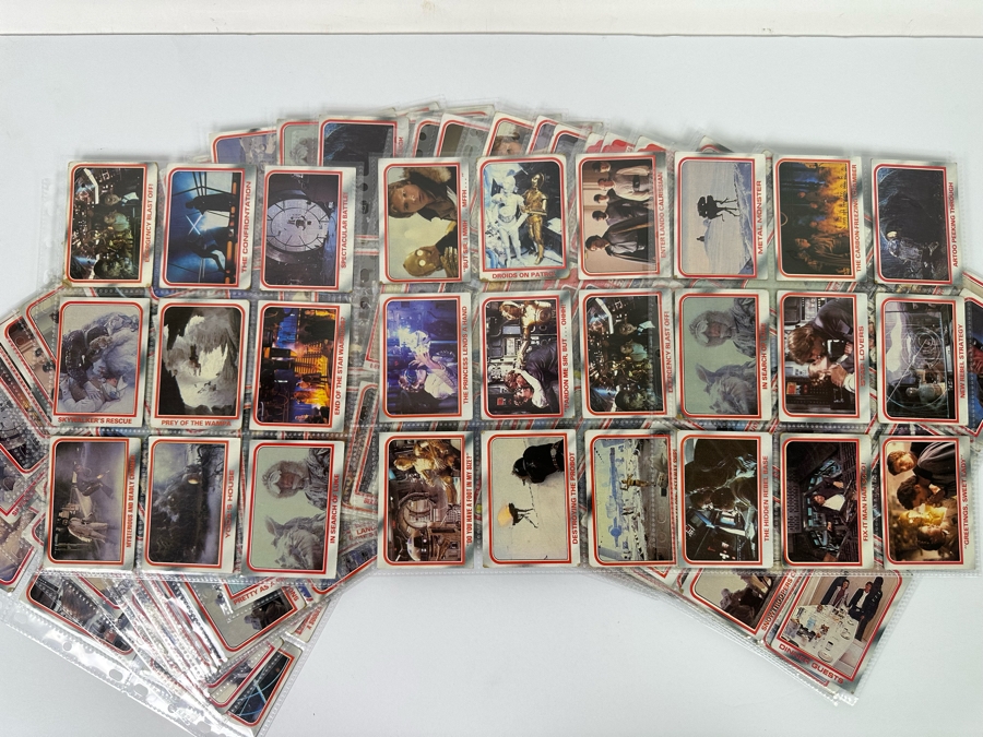 Vintage 1980 Star Wars The Empire Strikes Back Trading Cards, 297 Cards All In Plastic Sleeves - See Photos [Photo 7]