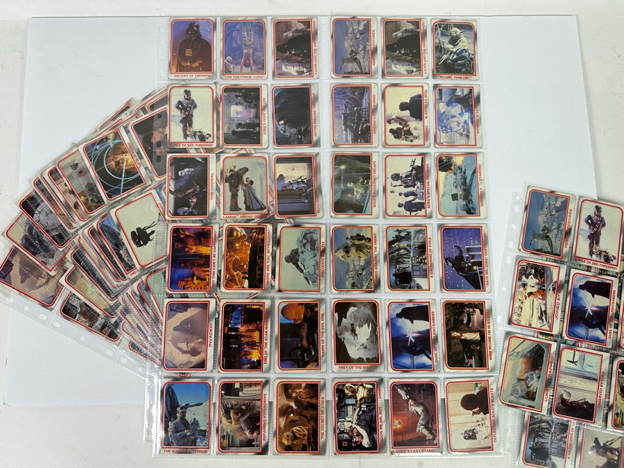 Vintage 1980 Star Wars The Empire Strikes Back Trading Cards, 297 Cards All In Plastic Sleeves - See Photos [Photo 11]