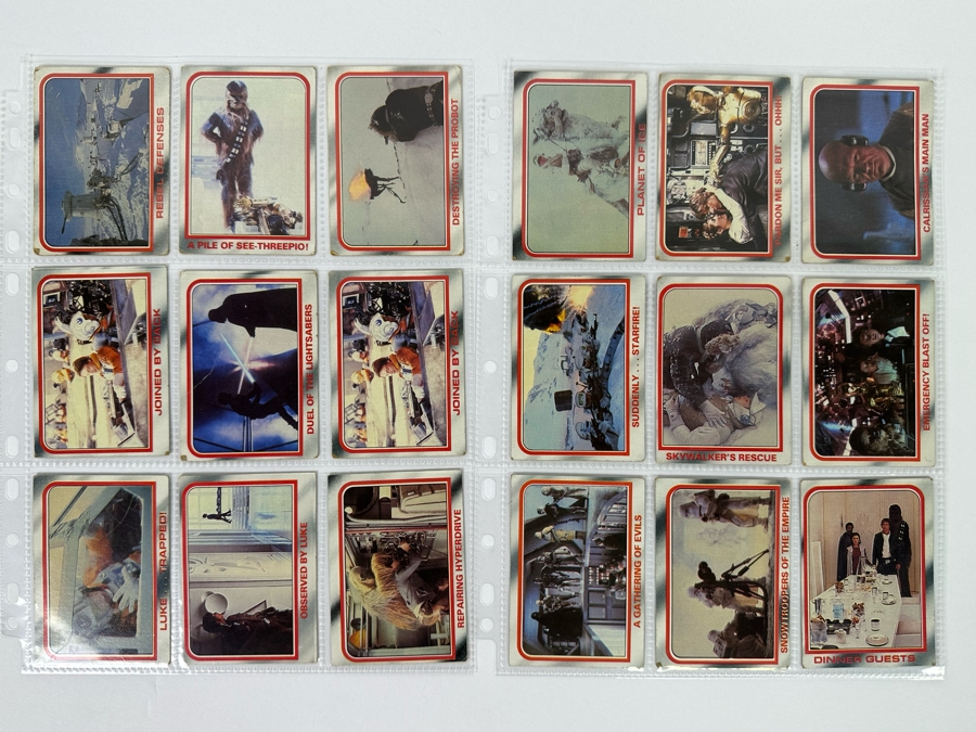 Vintage 1980 Star Wars The Empire Strikes Back Trading Cards, 297 Cards All In Plastic Sleeves - See Photos [Photo 14]