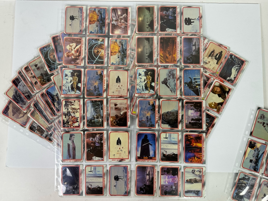 Vintage 1980 Star Wars The Empire Strikes Back Trading Cards, 297 Cards All In Plastic Sleeves - See Photos [Photo 8]