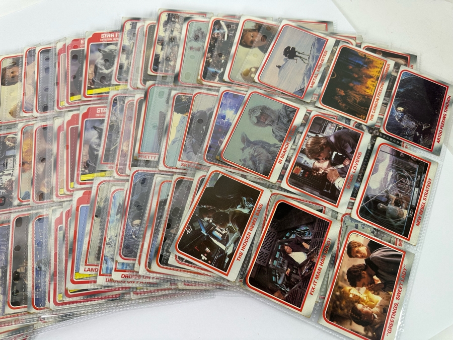 Vintage 1980 Star Wars The Empire Strikes Back Trading Cards, 297 Cards All In Plastic Sleeves - See Photos [Photo 6]