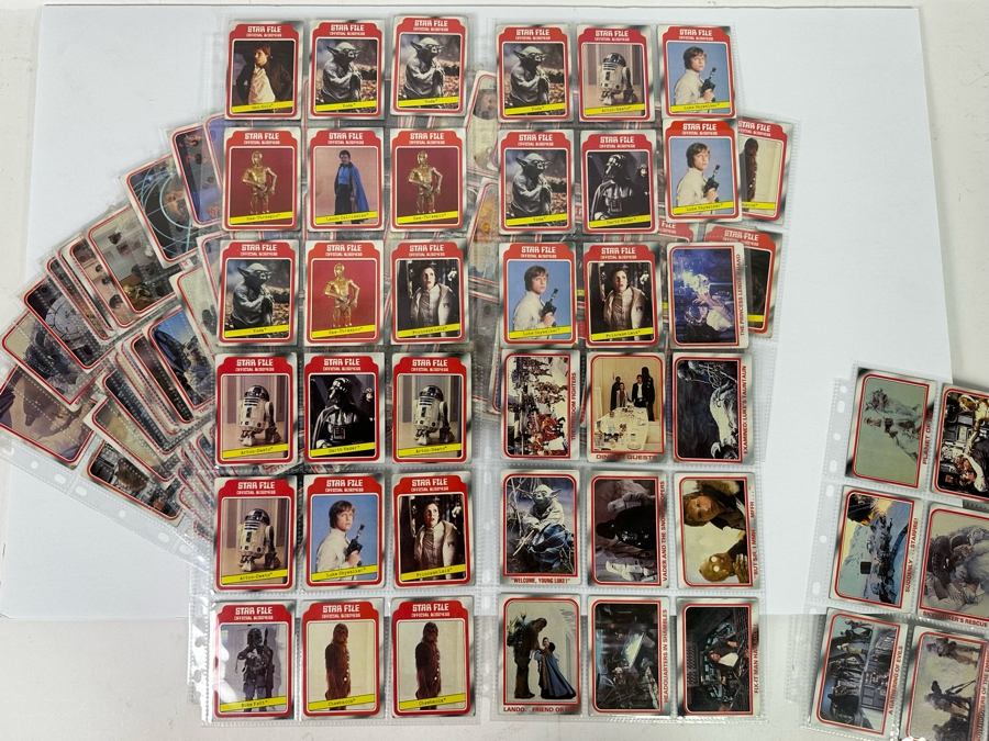 Vintage 1980 Star Wars The Empire Strikes Back Trading Cards, 297 Cards All In Plastic Sleeves - See Photos [Photo 9]