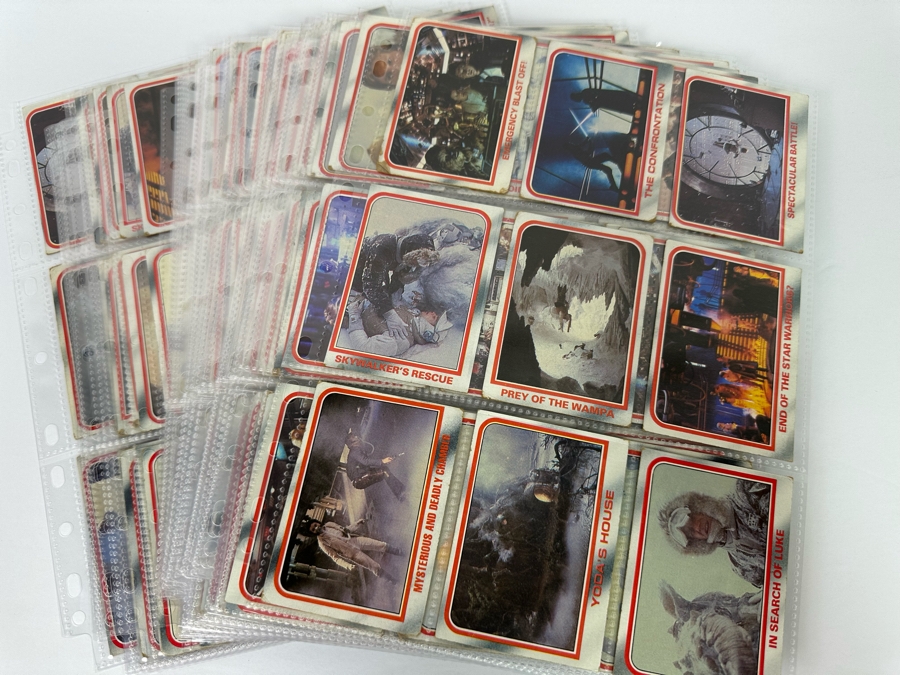 Vintage 1980 Star Wars The Empire Strikes Back Trading Cards, 297 Cards All In Plastic Sleeves - See Photos [Photo 20]
