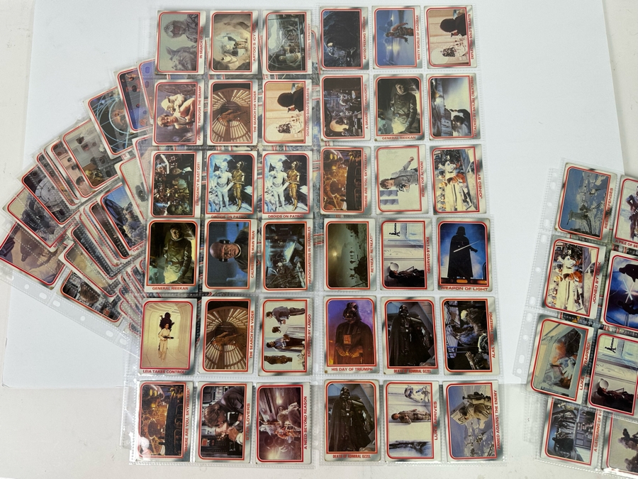 Vintage 1980 Star Wars The Empire Strikes Back Trading Cards, 297 Cards All In Plastic Sleeves - See Photos [Photo 10]