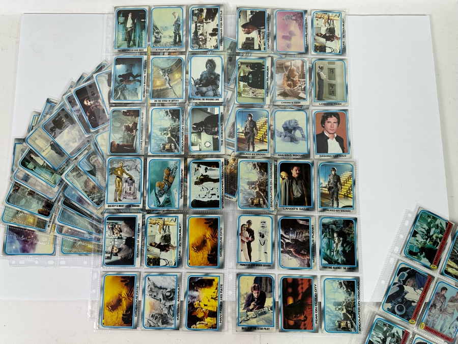 Vintage 1980 Star Wars The Empire Strikes Back Trading Cards, 369 Cards All In Plastic Sleeves [Photo 8]