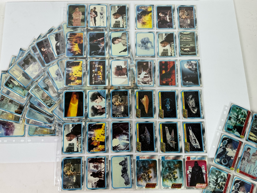 Vintage 1980 Star Wars The Empire Strikes Back Trading Cards, 369 Cards All In Plastic Sleeves [Photo 10]