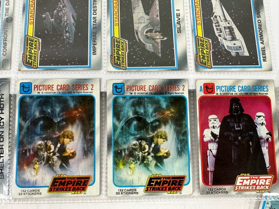 Vintage 1980 Star Wars The Empire Strikes Back Trading Cards, 369 Cards All In Plastic Sleeves [Photo 11]