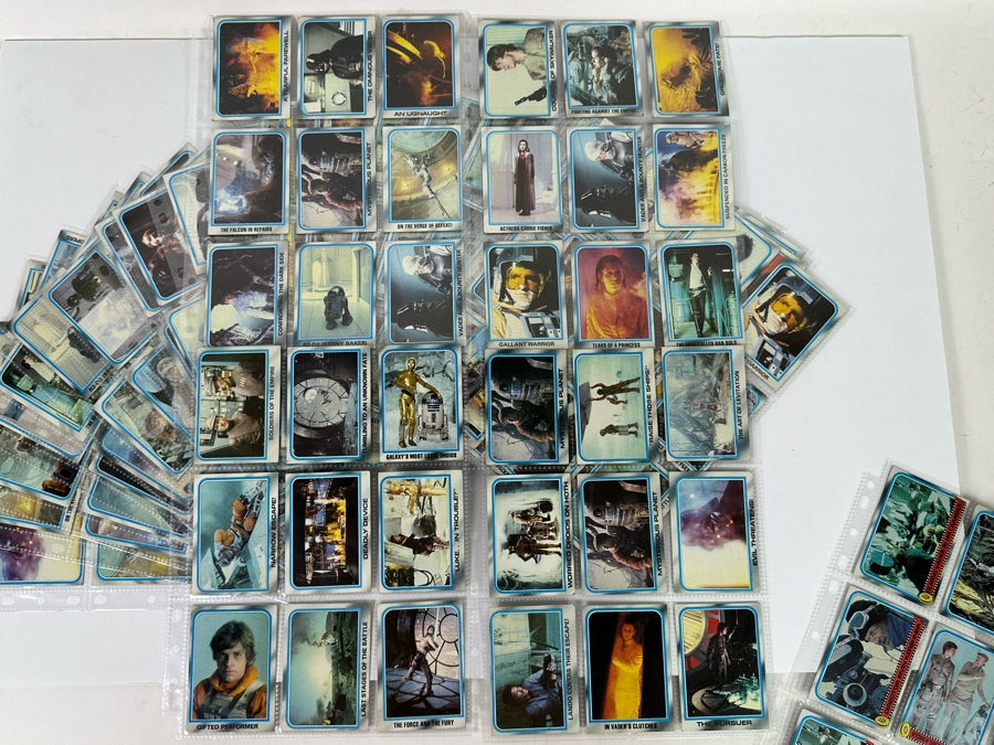 Vintage 1980 Star Wars The Empire Strikes Back Trading Cards, 369 Cards All In Plastic Sleeves [Photo 1]