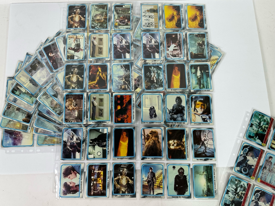 Vintage 1980 Star Wars The Empire Strikes Back Trading Cards, 369 Cards All In Plastic Sleeves [Photo 7]
