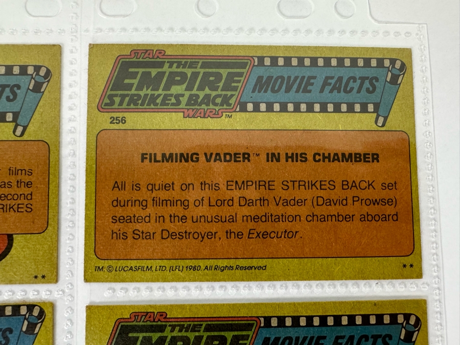 Vintage 1980 Star Wars The Empire Strikes Back Trading Cards, 369 Cards All In Plastic Sleeves [Photo 19]