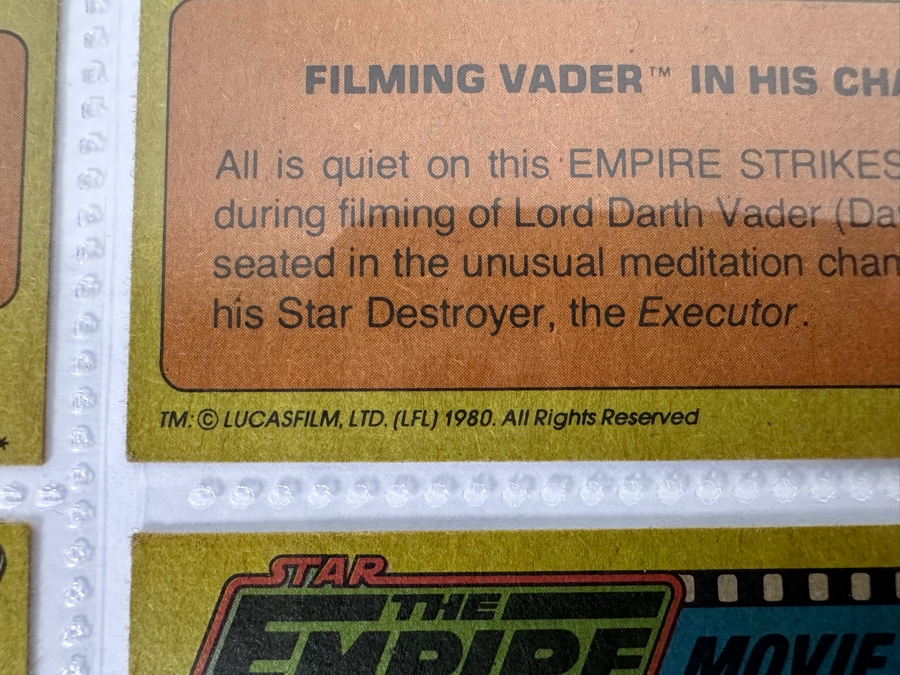 Vintage 1980 Star Wars The Empire Strikes Back Trading Cards, 369 Cards All In Plastic Sleeves [Photo 20]