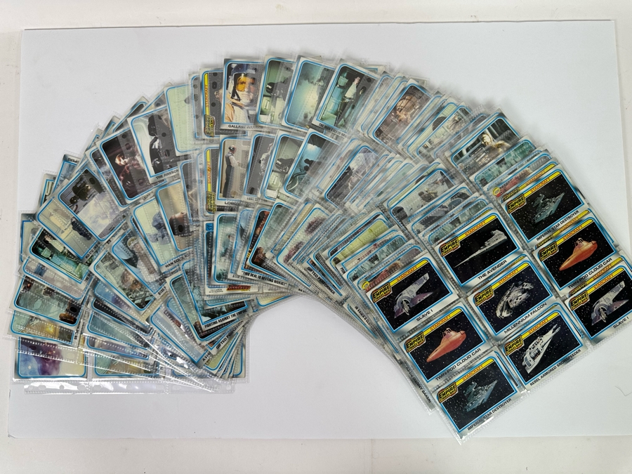 Vintage 1980 Star Wars The Empire Strikes Back Trading Cards, 369 Cards All In Plastic Sleeves [Photo 2]