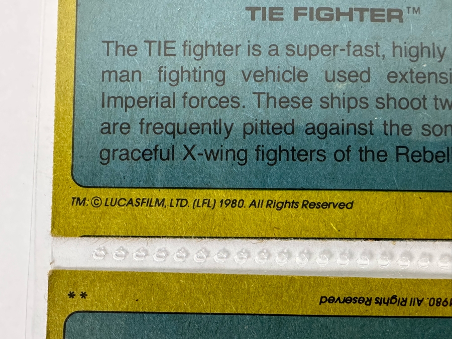 Vintage 1977 Star Wars Trading Cards And Vintage 1980 Star Wars The Empire Strikes Back Trading Cards, 50 Cards All In Plastic Sleeves [Photo 30]