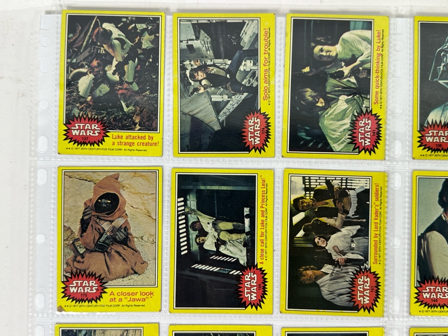 Vintage 1977 Star Wars Trading Cards And Vintage 1980 Star Wars The Empire Strikes Back Trading Cards, 50 Cards All In Plastic Sleeves [Photo 3]