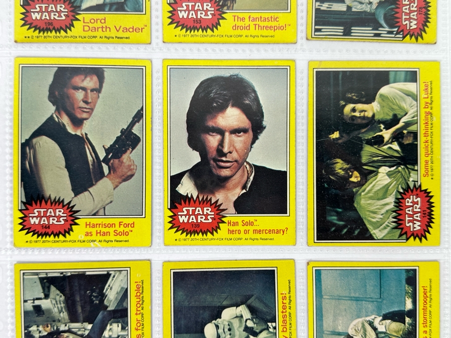 Vintage 1977 Star Wars Trading Cards And Vintage 1980 Star Wars The Empire Strikes Back Trading Cards, 50 Cards All In Plastic Sleeves [Photo 6]