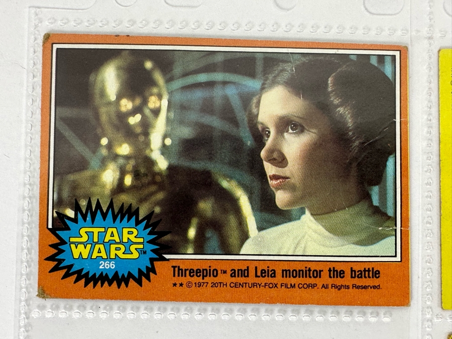 Vintage 1977 Star Wars Trading Cards And Vintage 1980 Star Wars The Empire Strikes Back Trading Cards, 50 Cards All In Plastic Sleeves [Photo 23]