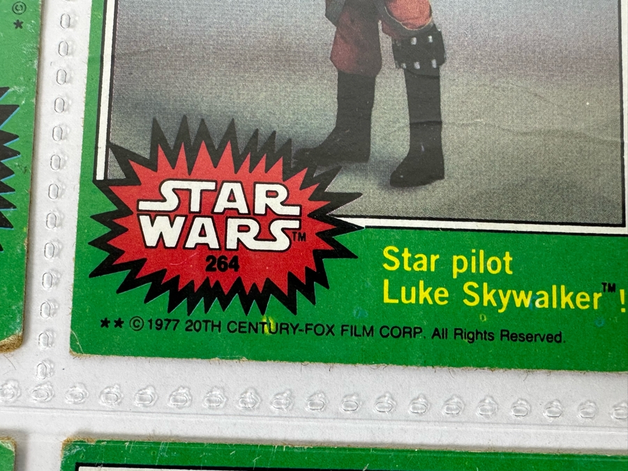 Vintage 1977 Star Wars Trading Cards And Vintage 1980 Star Wars The Empire Strikes Back Trading Cards, 50 Cards All In Plastic Sleeves [Photo 27]