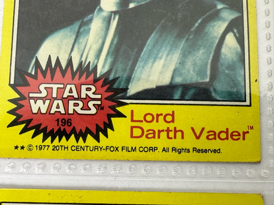 Vintage 1977 Star Wars Trading Cards And Vintage 1980 Star Wars The Empire Strikes Back Trading Cards, 50 Cards All In Plastic Sleeves [Photo 21]