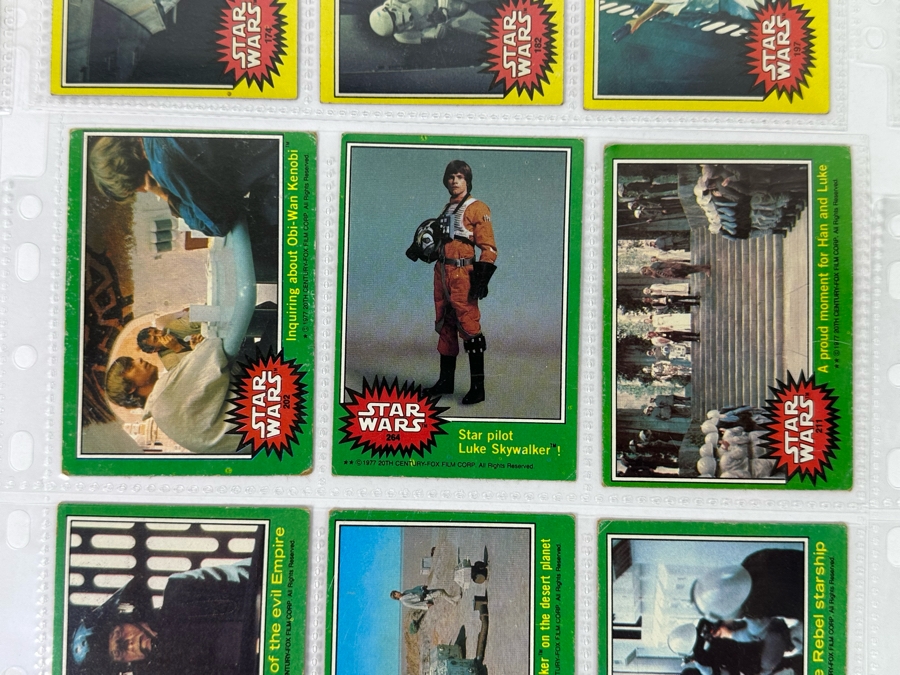 Vintage 1977 Star Wars Trading Cards And Vintage 1980 Star Wars The Empire Strikes Back Trading Cards, 50 Cards All In Plastic Sleeves [Photo 14]