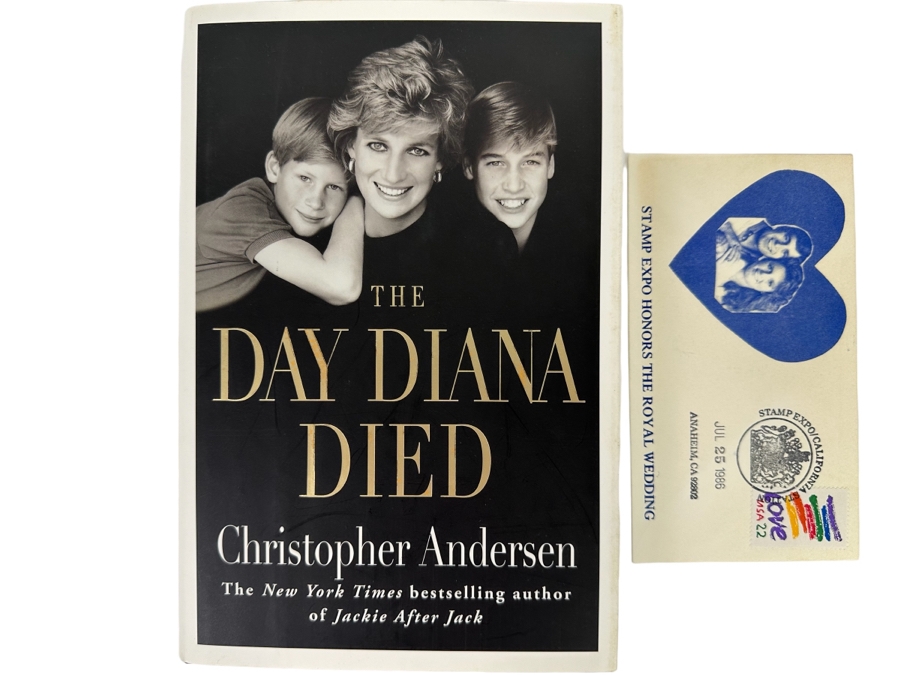 First Edition Book The Day Diana Died By Christopher Andersen With Royal Wedding First Day Cover