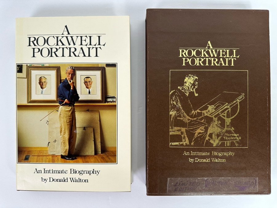 Signed Limited Edition First Printing Hardcover Book With Slipcover A Rockwell Portrait Signed And Numbered By Donald Walton 1978 [Photo 4]
