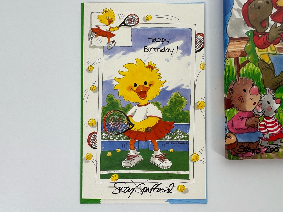 Signed Suzy Spafford Book Alphabetical Soup And Four Signed Suzy Spafford Greeting Cards [Photo 13]