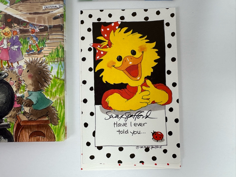 Signed Suzy Spafford Book Alphabetical Soup And Four Signed Suzy Spafford Greeting Cards [Photo 11]