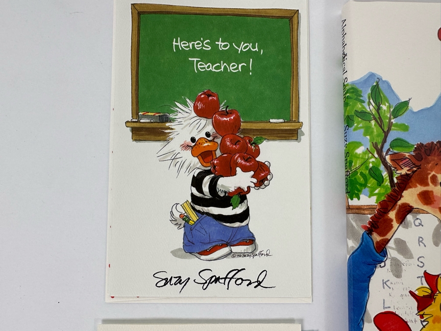 Signed Suzy Spafford Book Alphabetical Soup And Four Signed Suzy Spafford Greeting Cards [Photo 14]