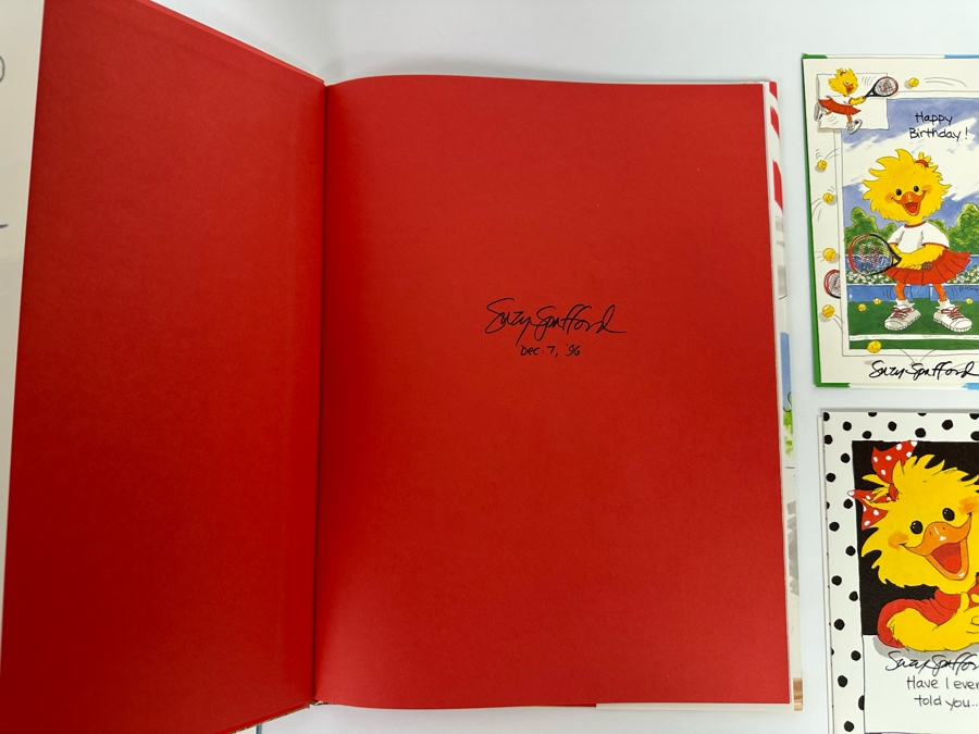 Signed Suzy Spafford Book Alphabetical Soup And Four Signed Suzy Spafford Greeting Cards [Photo 4]