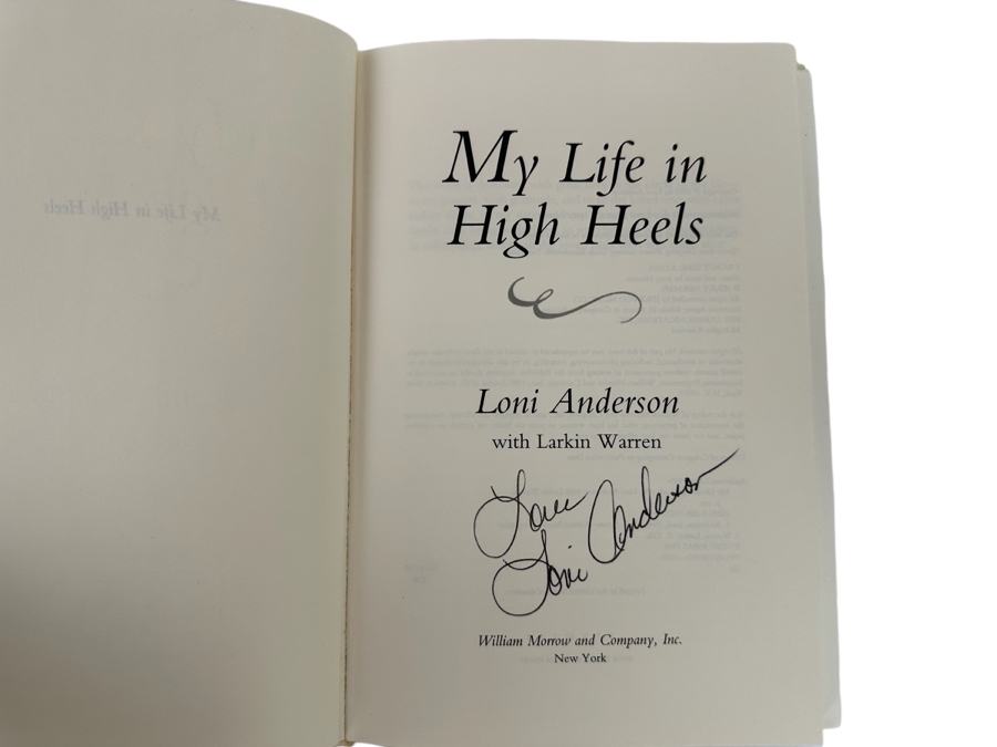 Signed Hardcover Book My Life in High Heels Signed By Loni Anderson On Two Separate Pages [Photo 3]