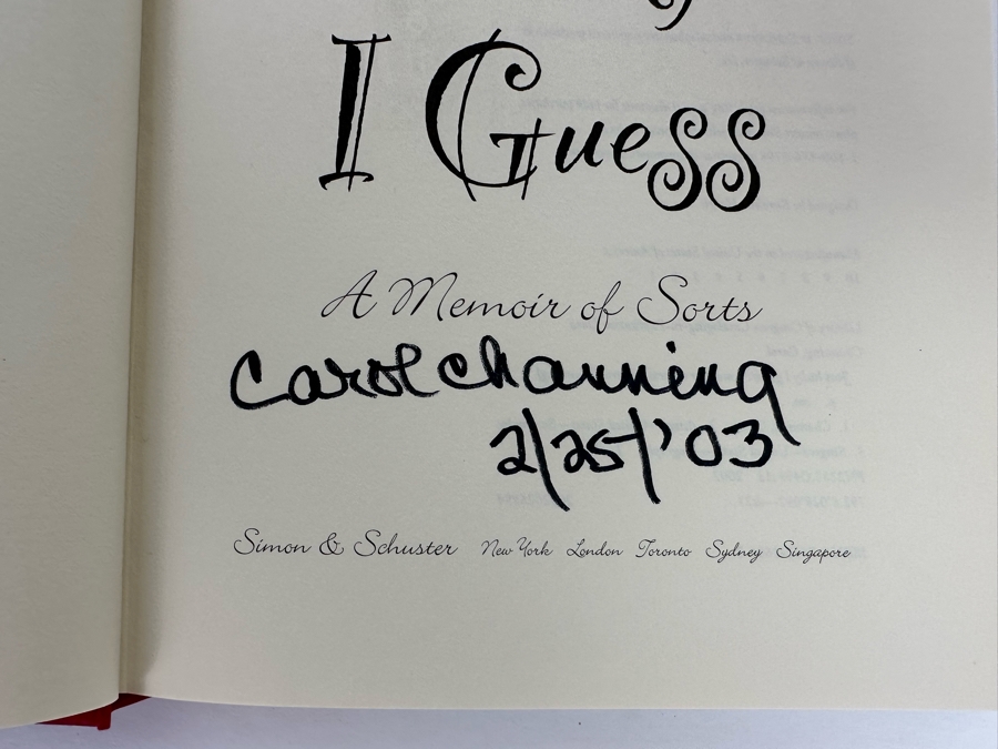 Signed First Edition Hardcover Book Just Lucky I Guess A Memoir Of Sorts Signed By Carol Channing 2002 [Photo 7]