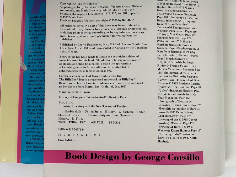 Pair Of First Edition Barbie Hardcover Books: Barbie What A Doll! By Laura Jacobs & Barbie Here Life & Times By Billyboy [Photo 7]