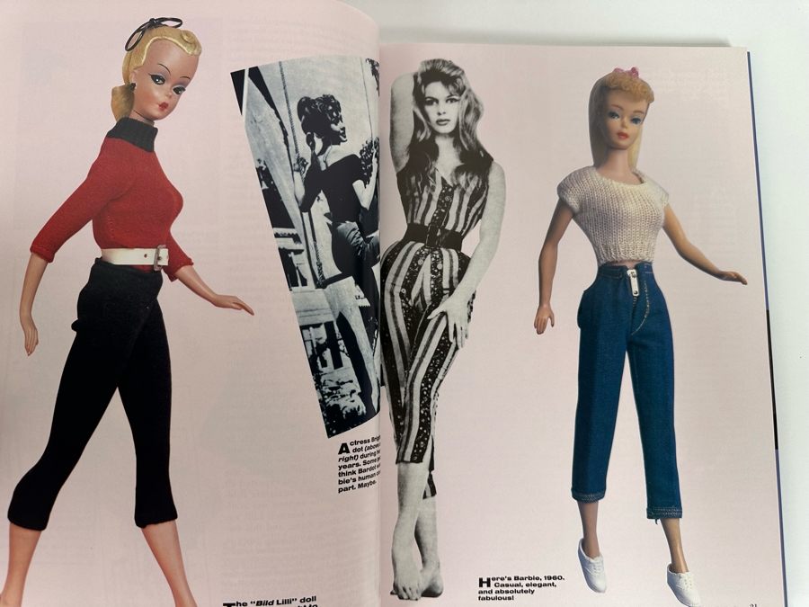 Pair Of First Edition Barbie Hardcover Books: Barbie What A Doll! By Laura Jacobs & Barbie Here Life & Times By Billyboy [Photo 9]