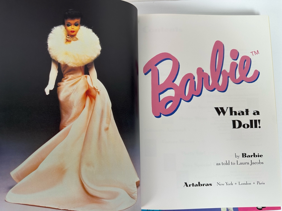Pair Of First Edition Barbie Hardcover Books: Barbie What A Doll! By Laura Jacobs & Barbie Here Life & Times By Billyboy [Photo 11]