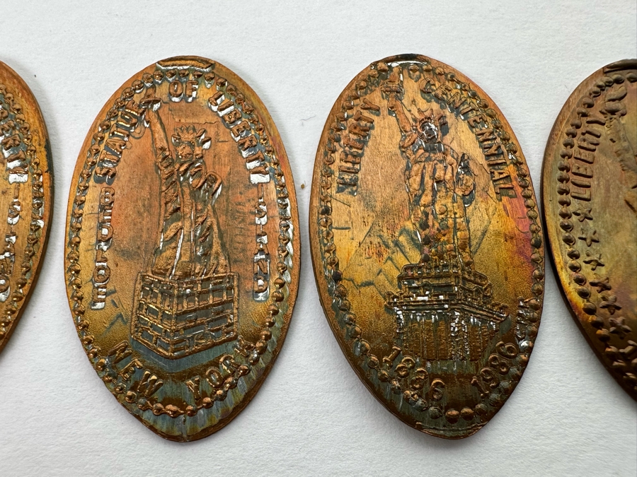 Statue Of Liberty First Day Covers Stamps And Eight Vintage Statue Of Liberty Rolled Pennies [Photo 10]