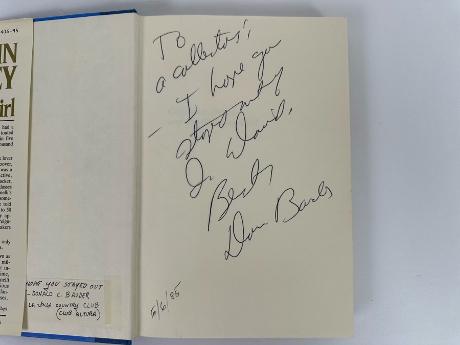 Signed First Edition Book Captain Money And The Golden Girl The J. David Affair Signed By Donald C. Bauder 1985 [Photo 7]