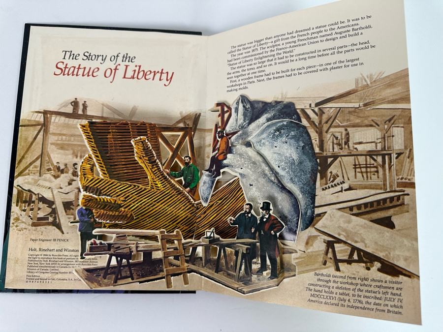 First Edition The Story Of The Statue Of Liberty Pop-Up Book By Ib Penick & Joseph Forte 1986 [Photo 3]