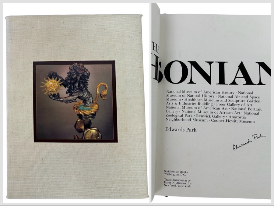 Signed First Edition Hardcover Book With Slipcover The Treasures Of The Smithsonian Signed By Edward Park 1983 [Photo 1]